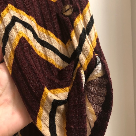 NWT Maroon Striped Dress Size L - Picture 4 of 5